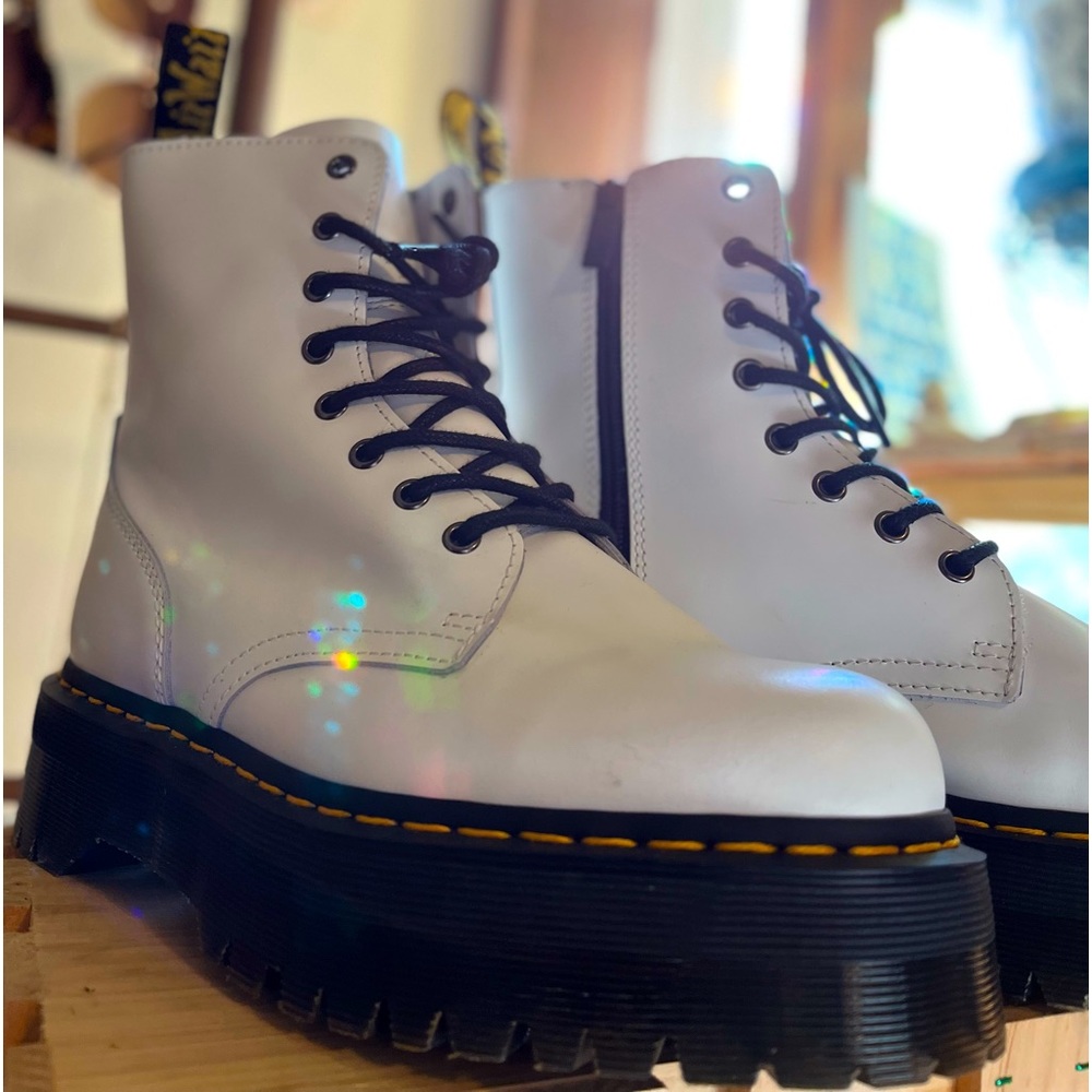 Dr. Martens smooth leather platform boots